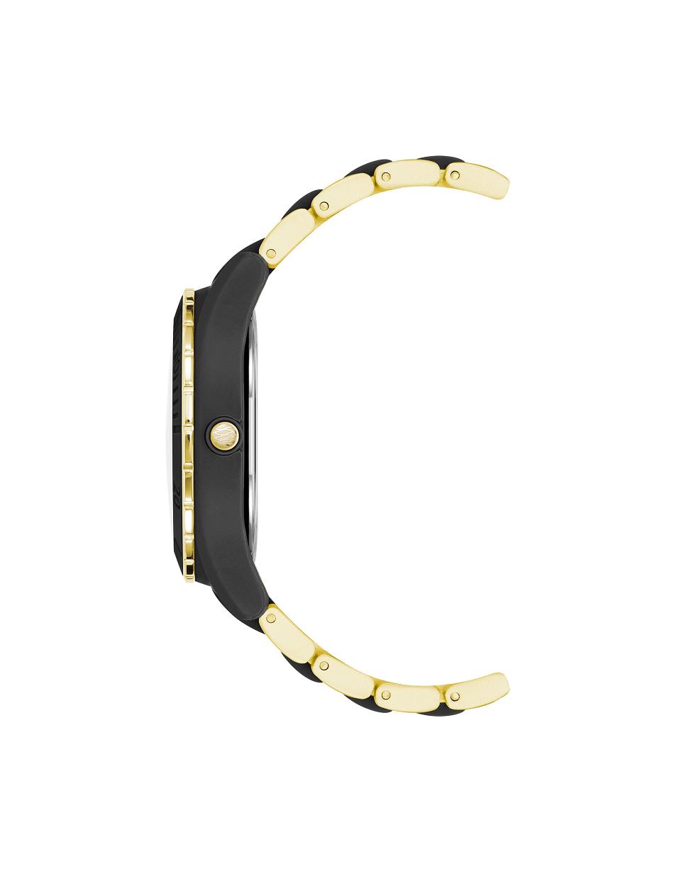 Oceaniczne plastikowe zegarki Anne Klein Considered Solar Recycled Bracelet Złote Czarne | PPLQX34795